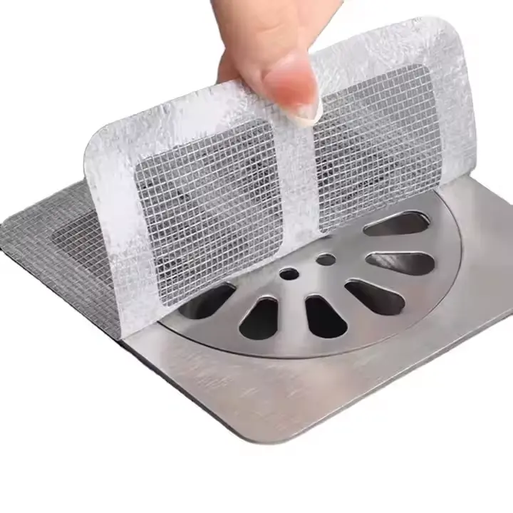 China Drain sticker Kitchen anti-clogging filter screen bathroom bathroom sewer hair filter sticker disposable shower hair catcher Manufacturers, Suppliers