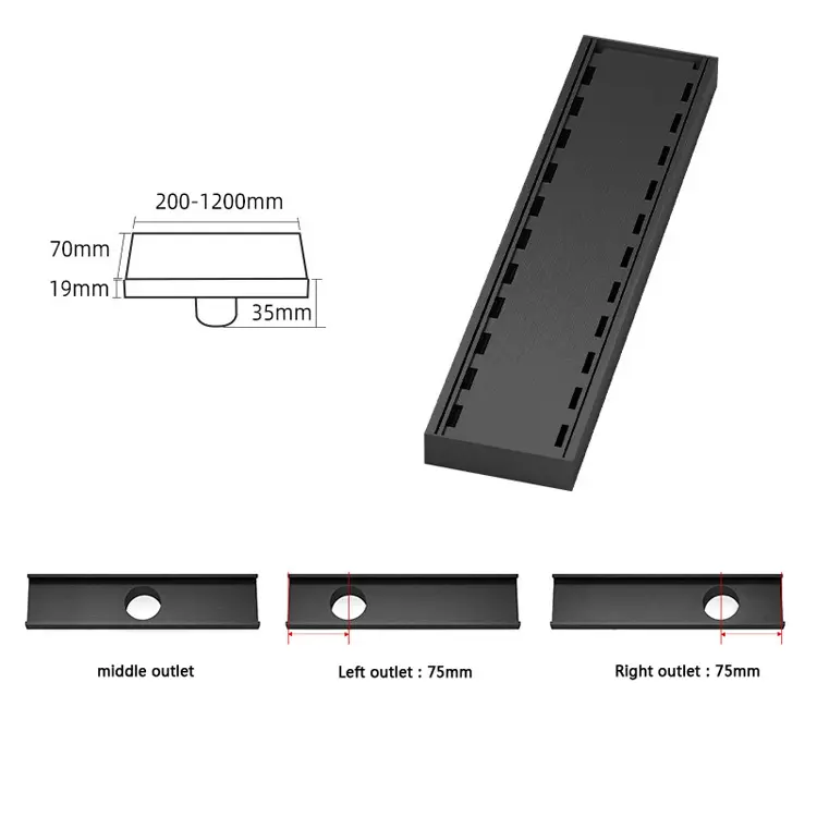 Wholesale Bathroom Line floor drain ,Aluminum alloy long floor drain DIY Length floor drain Factory, Suppliers