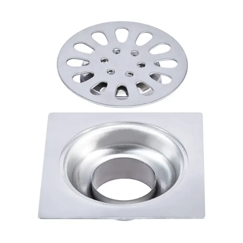Wholesale Stainless steel floor drain core thickened square 10*10cm shower bug proof water drain cover Factories, Supplier
