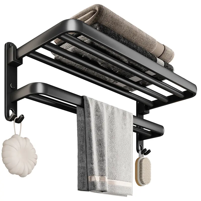 China Bathroom shelf Perforation-free stainless steel towel rack Manufacturer, Suppliers