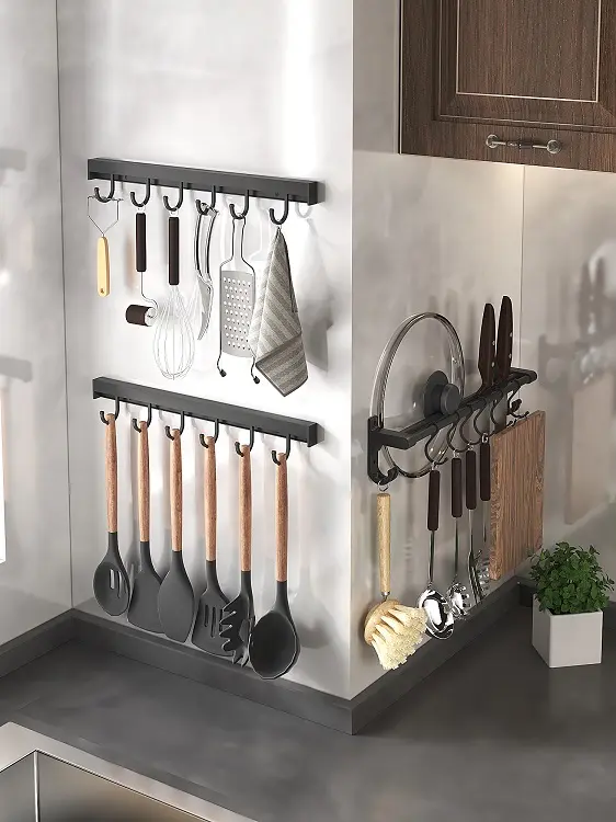 Wholesale Kitchen Non-Perforated Stainless Steel Wall Storage Rack Knife Holder Factories, Supplier