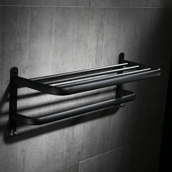 China Bathroom shelf Perforation-free stainless steel towel rack Manufacturer, Suppliers