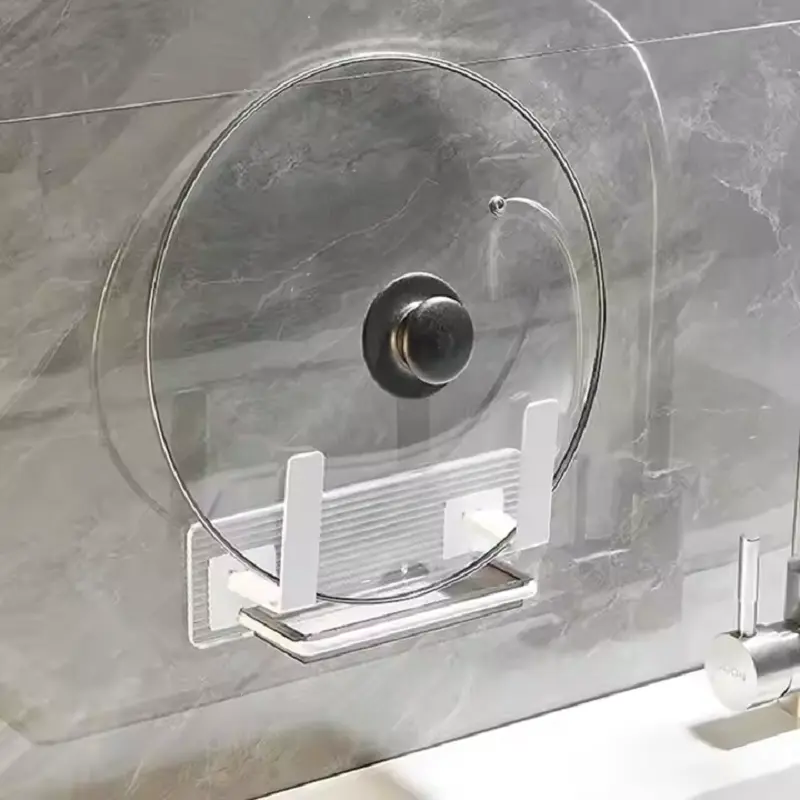 Wholesale Acrylic pot cover holder Free punch kitchen hanging storage holder Factories, Supplier