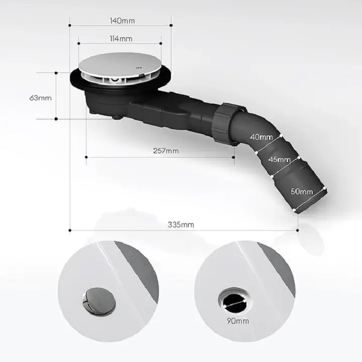 China Bathroom accessories 140mm Deodorant filter hair bottom basin drainer Manufacturer, Suppliers