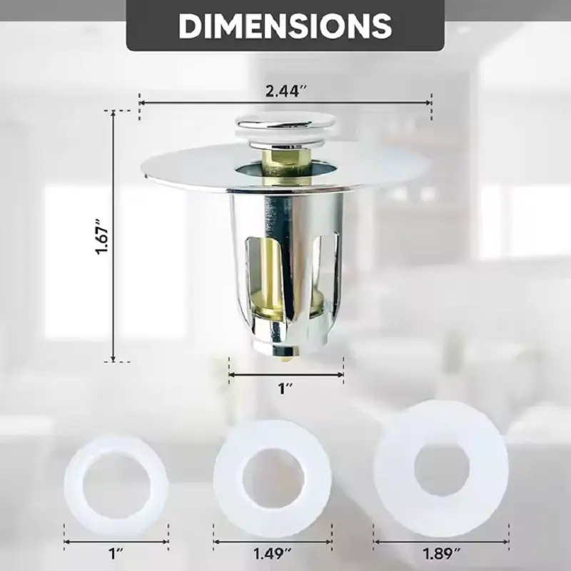 Wholesale Stainless Steel Bathtub Stopper for 1.02-1.96 Standard Drain Holes Manufacturer, Factories