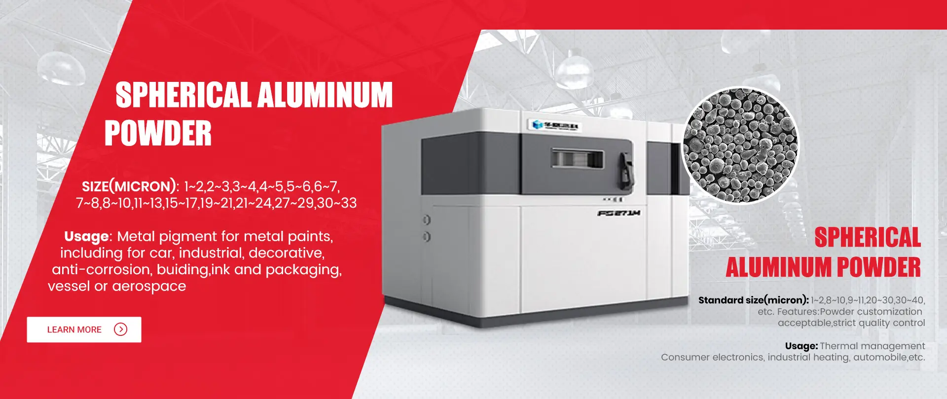 High-purity atomized aluminium powder for electronics and targets