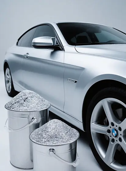 Aluminium pigment coatings made from atomized aluminium powder