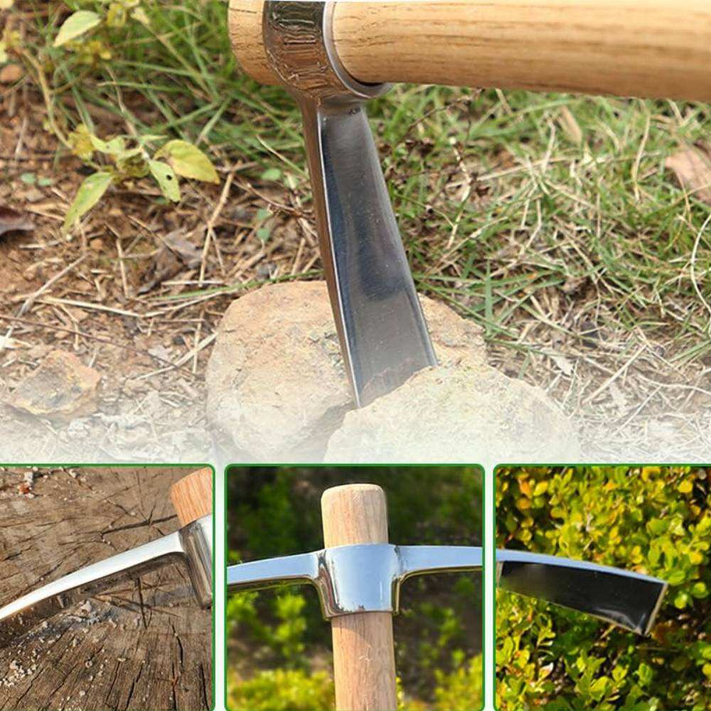 Steel Pickaxe Farming Tools Wood Handle Types With02