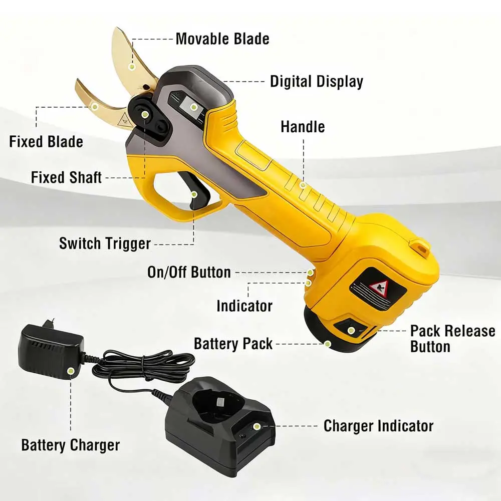 OEM Electric Pruning Shears Cordless Battery Powered Pruner For Branch Cutting Factories, Quotes