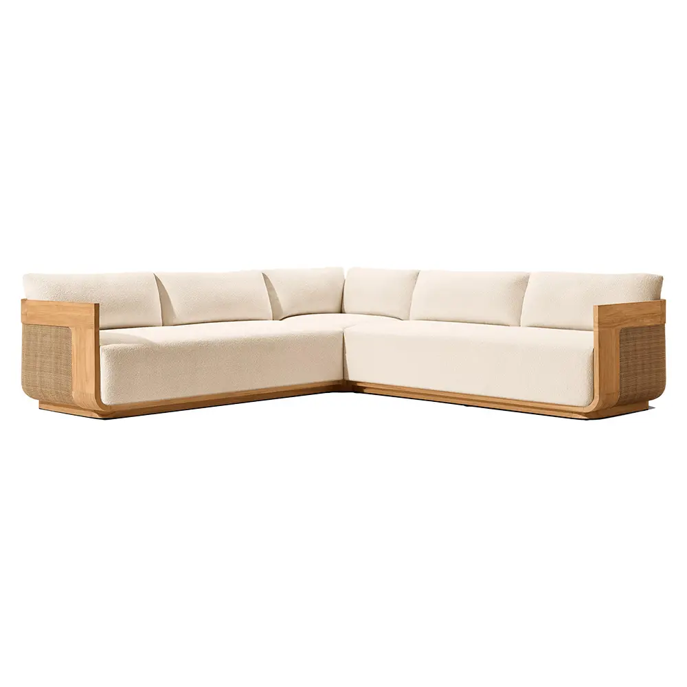 Wholesale Outdoor Sofa Patio Deck Waterproof Sunproof Furniture Hotel Resort Teak Sofa Factory, Factories
