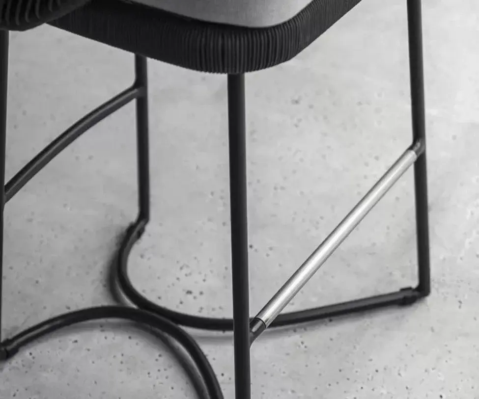 ODM Bar Cafe Aluminum Terrace Rattan High Stool Dining Chair Metal Round Table Combination Supplier, Suppliers