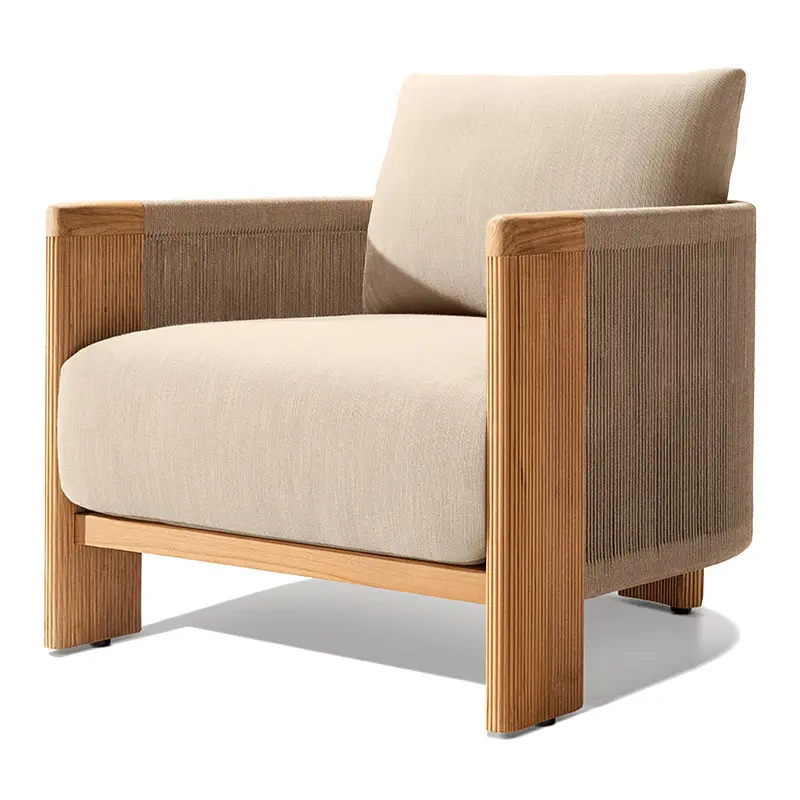 Wholesale Waterproof Teak Rattan Round Sofa Outdoor Garden Furniture Set Supplier, Factory