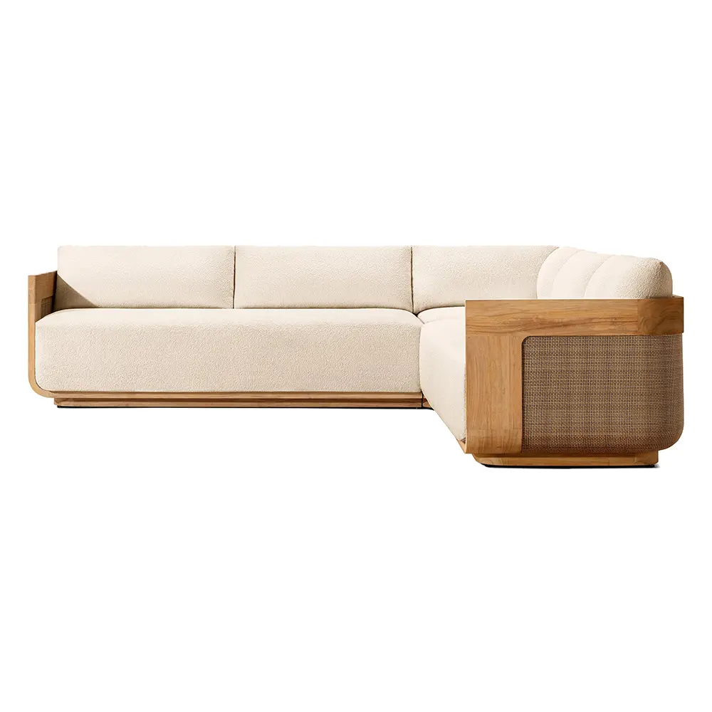 Wholesale Outdoor Sofa Patio Deck Waterproof Sunproof Furniture Hotel Resort Teak Sofa Factory, Factories