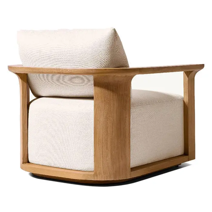 High-Quality JIANGYIREN Outdoor Luxury Furniture Modern Style Leisure Chair Natural Teak Garden Swivel Chair Supplier, Factory