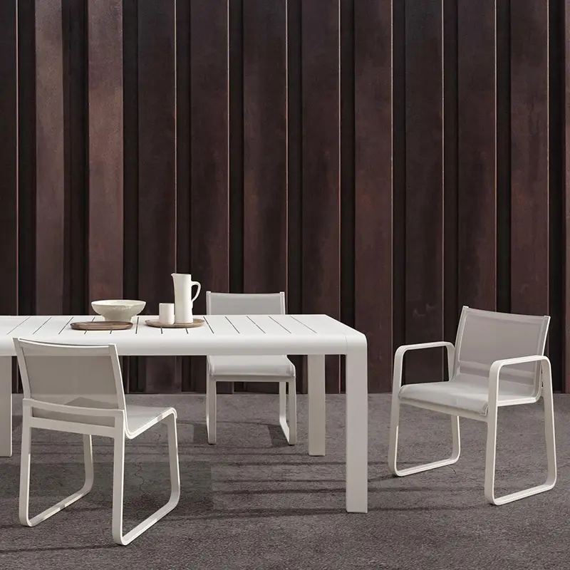 OEM JIANGYIREN Dining Furniture Durable Metal Cafe Chairs Outdoor Dining Table Patio Garden Set Manufacturers, Factory