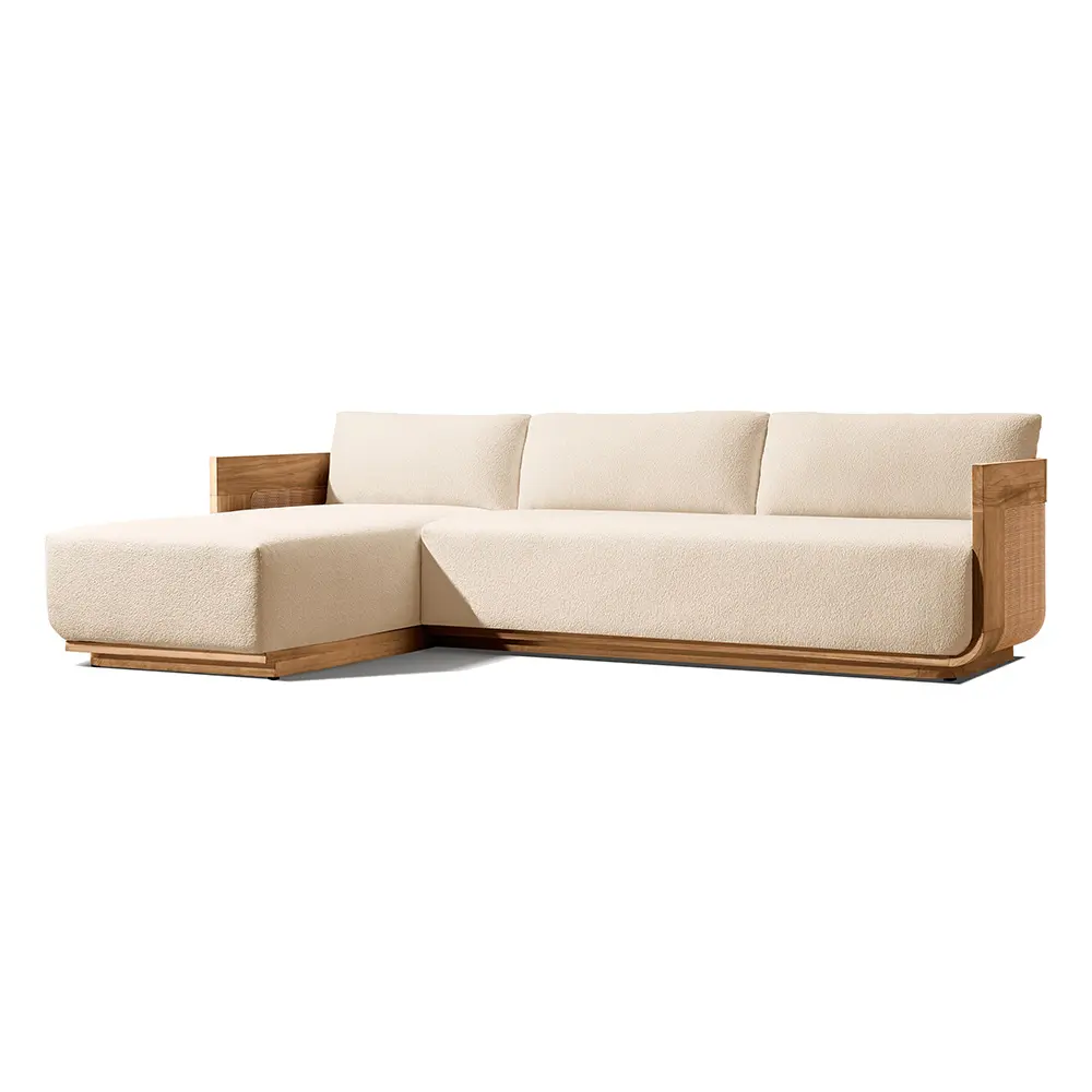 Wholesale Outdoor Sofa Patio Deck Waterproof Sunproof Furniture Hotel Resort Teak Sofa Factory, Factories