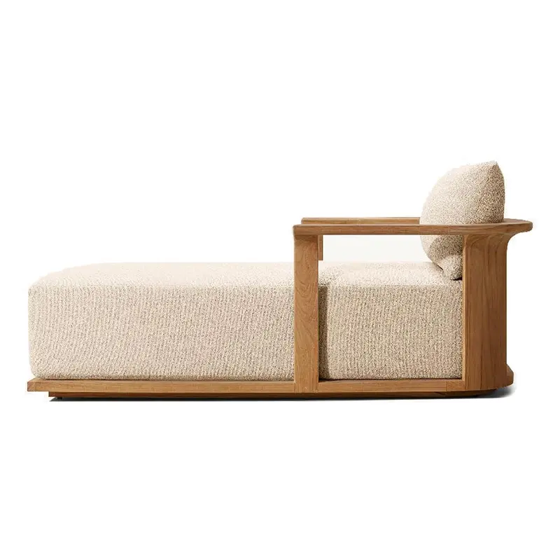 Wholesale Luxury Teak Furniture Garden Chaise Lounge Pool Leisure Outdoor Toffee Chair Manufacturer, Suppliers