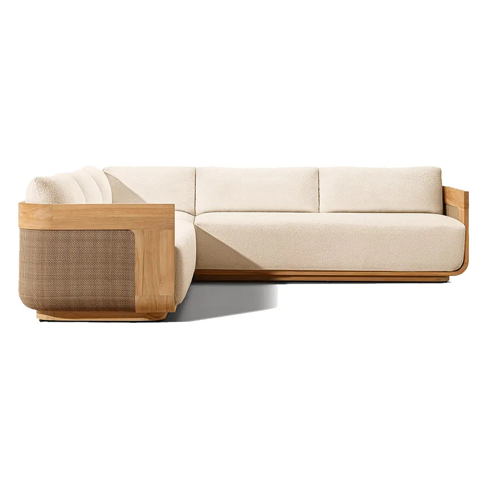 Wholesale Outdoor Sofa Patio Deck Waterproof Sunproof Furniture Hotel Resort Teak Sofa Factory, Factories