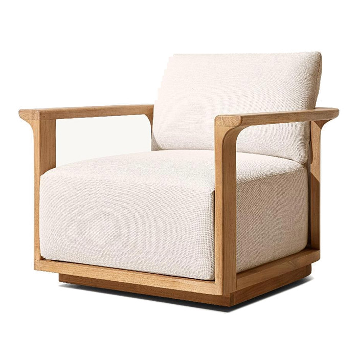 Teak Garden Swivel Chair Design