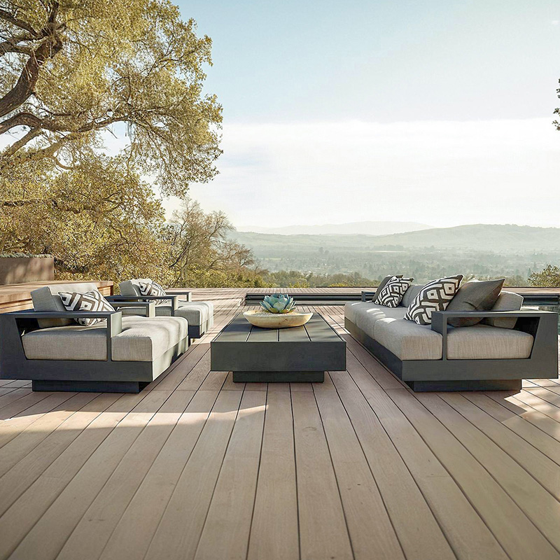 Factory Hot Sale Aluminum Sofa Modern Luxury Garden Furniture