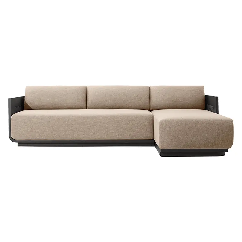 OEM Outdoor Teak Sofa Set Weather Resistant Solid Wood Aluminum Frame Durable Furniture Factory, Factories