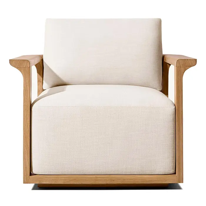 High-Quality JIANGYIREN Outdoor Luxury Furniture Modern Style Leisure Chair Natural Teak Garden Swivel Chair Supplier, Factory