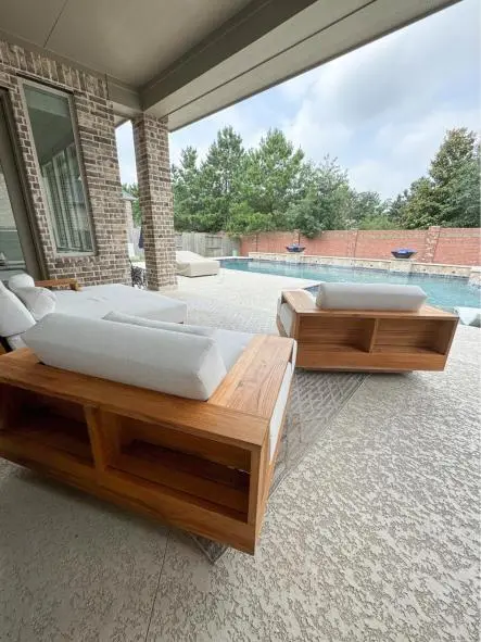 High-Quality JIANGYIREN Courtyard Modern Luxury Garden Corner Sofa Villa Terrace Waterproof Hotel Courtyard Solid Teak Wood Combination Sofa Set Manufacturer, Manufacturers