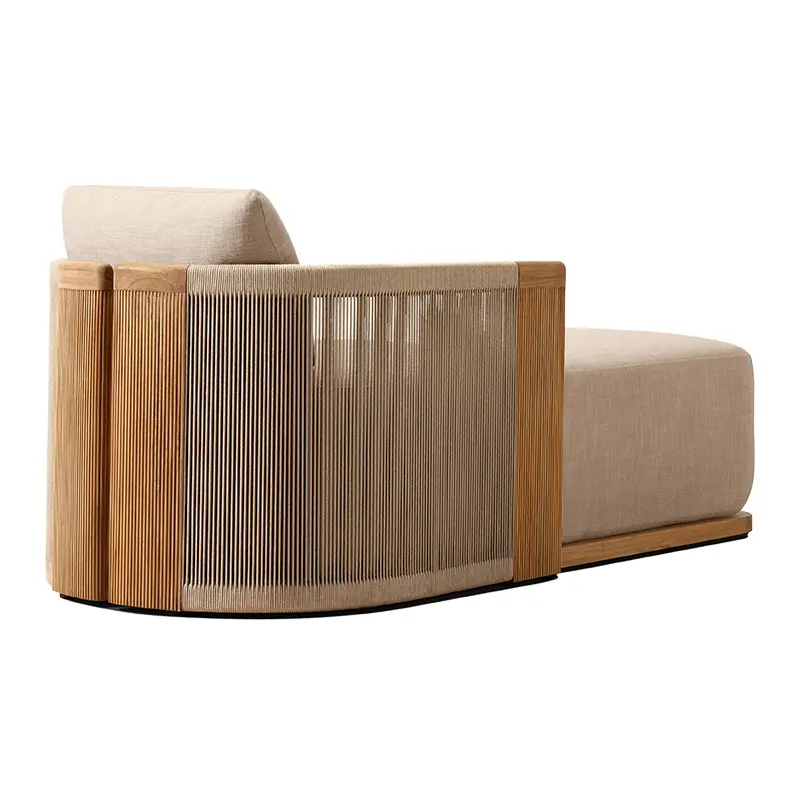 Wholesale Waterproof Teak Rattan Round Sofa Outdoor Garden Furniture Set Supplier, Factory