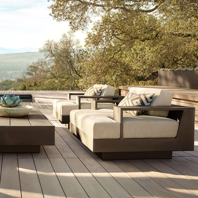Factory Hot Sale Aluminum Sofa Modern Luxury Garden Furniture