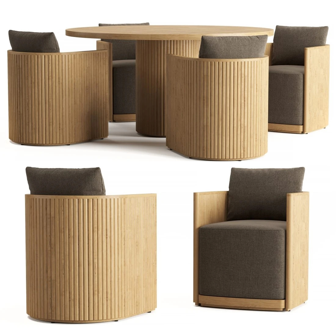 Teak Dining Set Detail