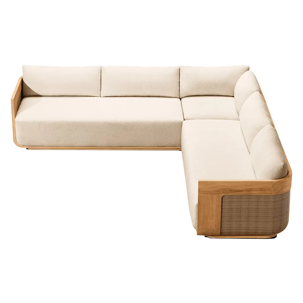Wholesale Outdoor Sofa Patio Deck Waterproof Sunproof Furniture Hotel Resort Teak Sofa Factory, Factories
