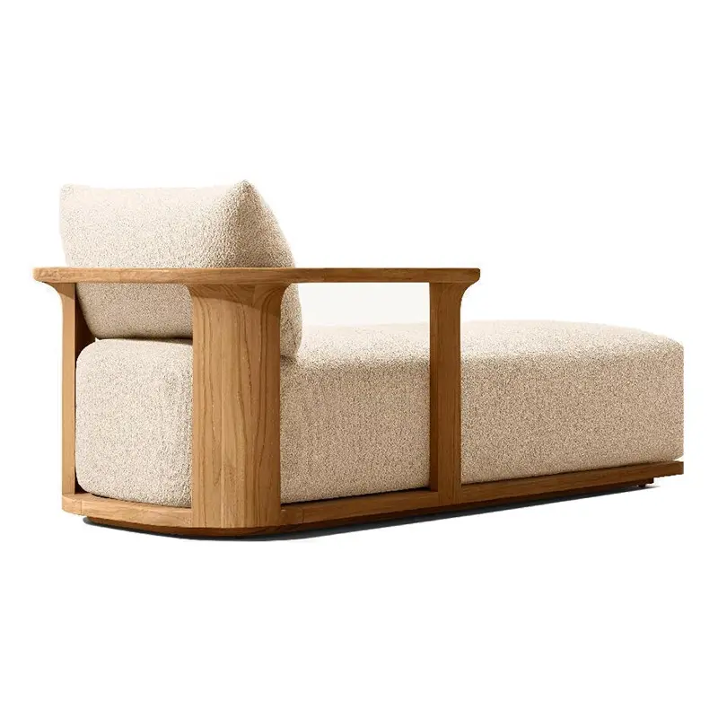 Wholesale Luxury Teak Furniture Garden Chaise Lounge Pool Leisure Outdoor Toffee Chair Manufacturer, Suppliers