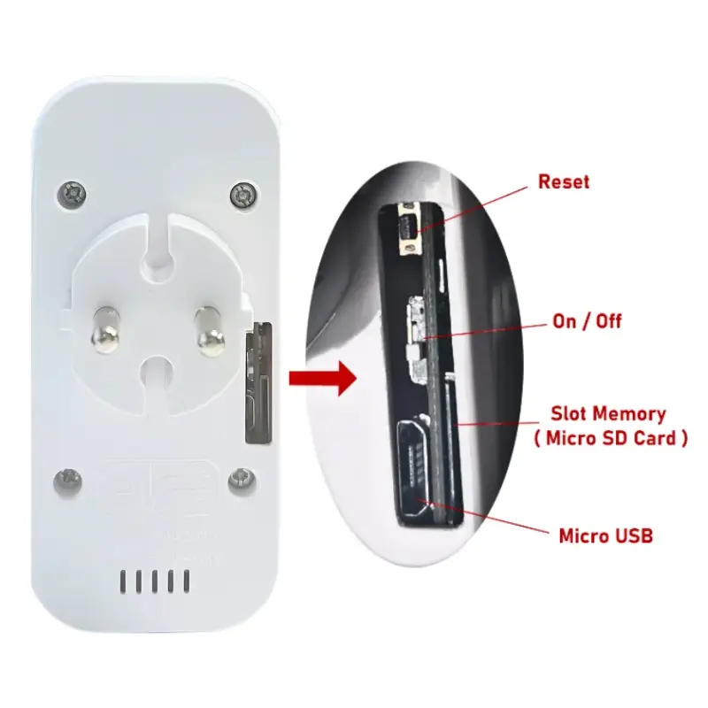OEM Dual EU Socket Adapter with Wifi HD Spy security Camera Supplier, Factories