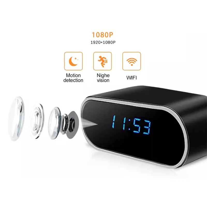 Wholesale Table Alarm Clock with Spy Hidden WiFi Camera Manufacturer, Supplier