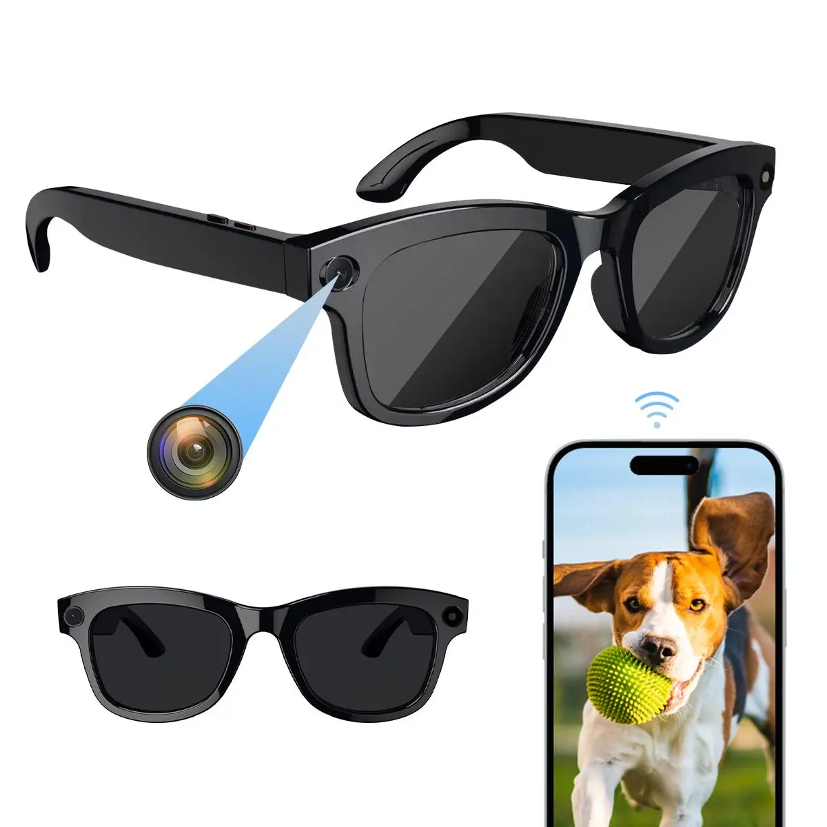 OEM AI Smart Camera Glasses with HD 1080P Video Recording and Translation Supplier, Factories
