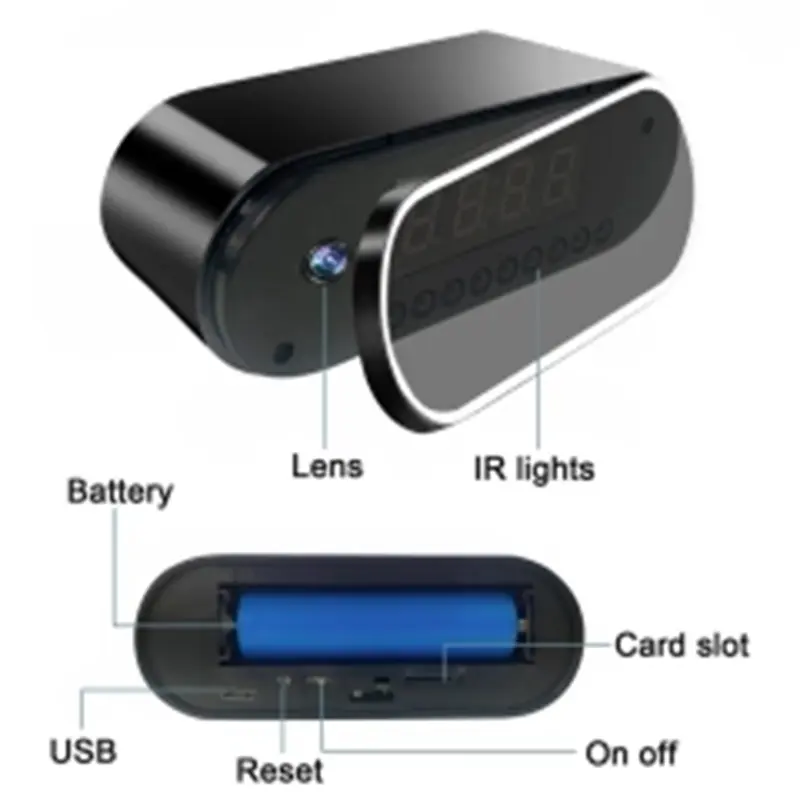Wholesale Table Alarm Clock with Spy Hidden WiFi Camera Manufacturer, Supplier