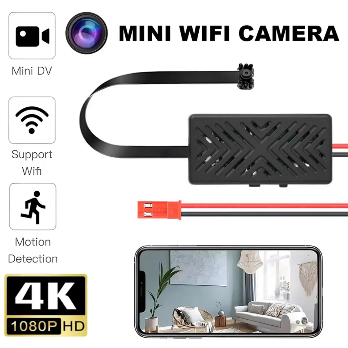 OEM Module Spy WiFi Camera with Plastic Box Night Vision/Flat/Wide Angel Supplier, Factories