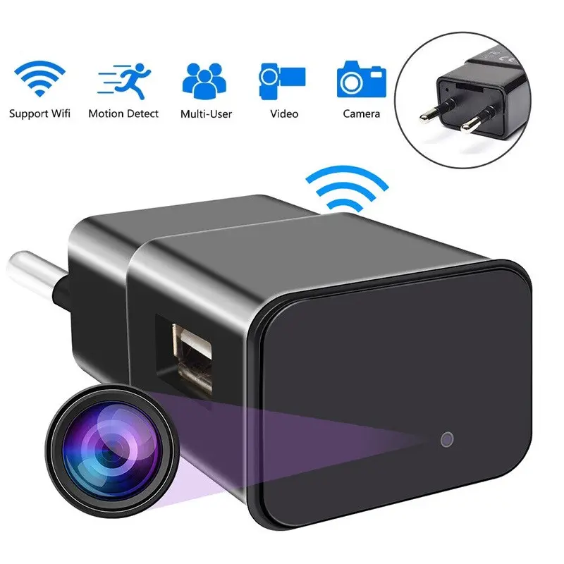 OEM WiFi Motion Detection Hidden USB Wall Charger Spy Camera Suppliers, Factories