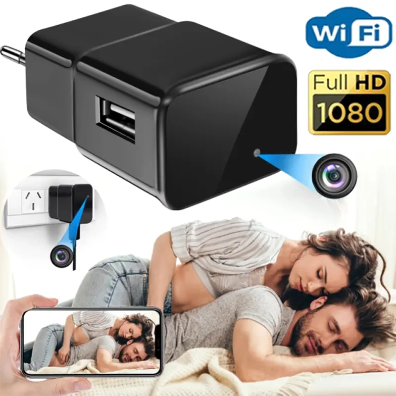OEM WiFi Motion Detection Hidden USB Wall Charger Spy Camera Suppliers, Factories