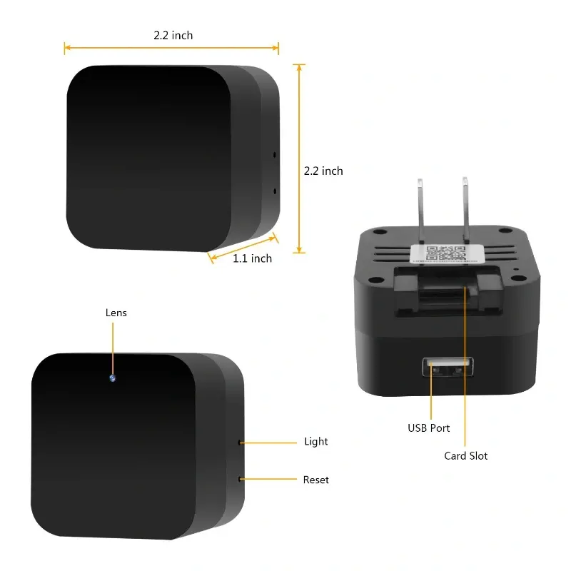 Wholesale WiFi Spy Charger Camera with Night Vision Audio Video Recording Manufacturer, Factories