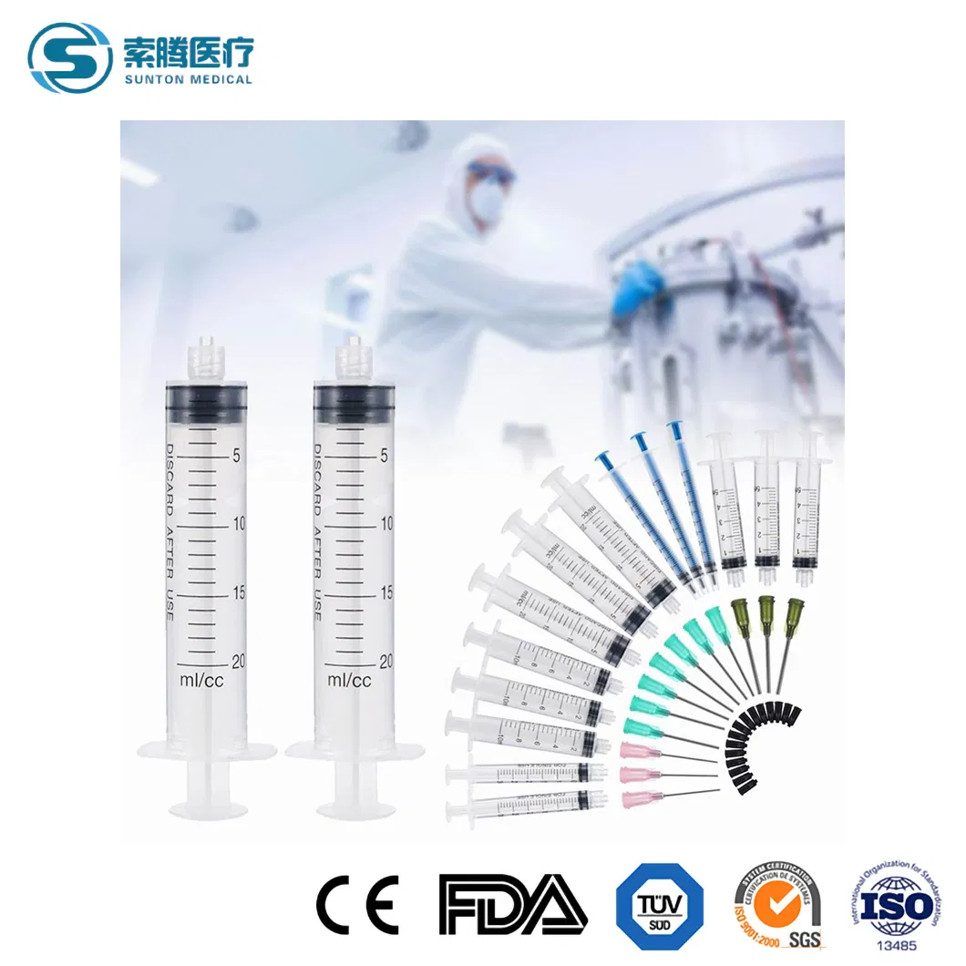 Sunton 2.5 Ml Syringe China Plastic Steel Syringe Supplier ISO Disposable Syringe/Dispovan Insulin Syringe/0.3ml Insulin Syringe/One Ml Syringe/IV Flush Syringe