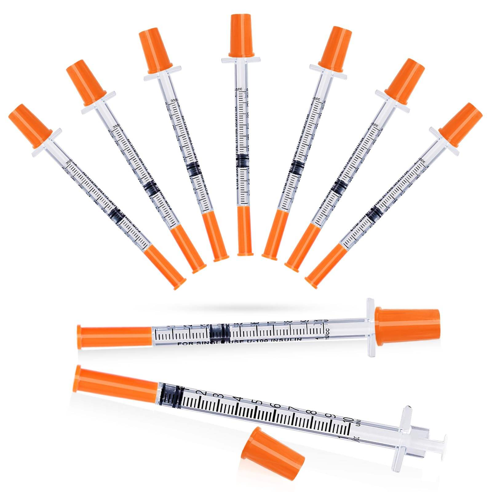 Disposable Eco-Friendly Plastic Case Medical Veterinary Class II 0.3ml/0.5ml/1ml Diabetes Syringes 29G/30G/31G Insulin Syringes