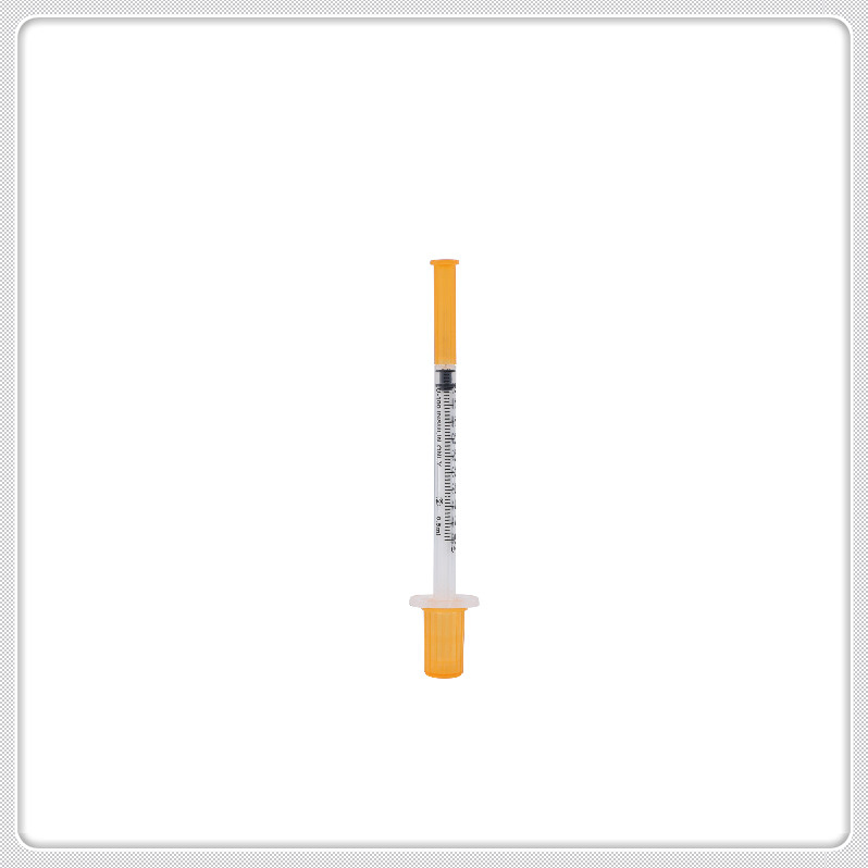 Medical Grade Sterile Insulin Syringe with Protective Cap and Blister Pack