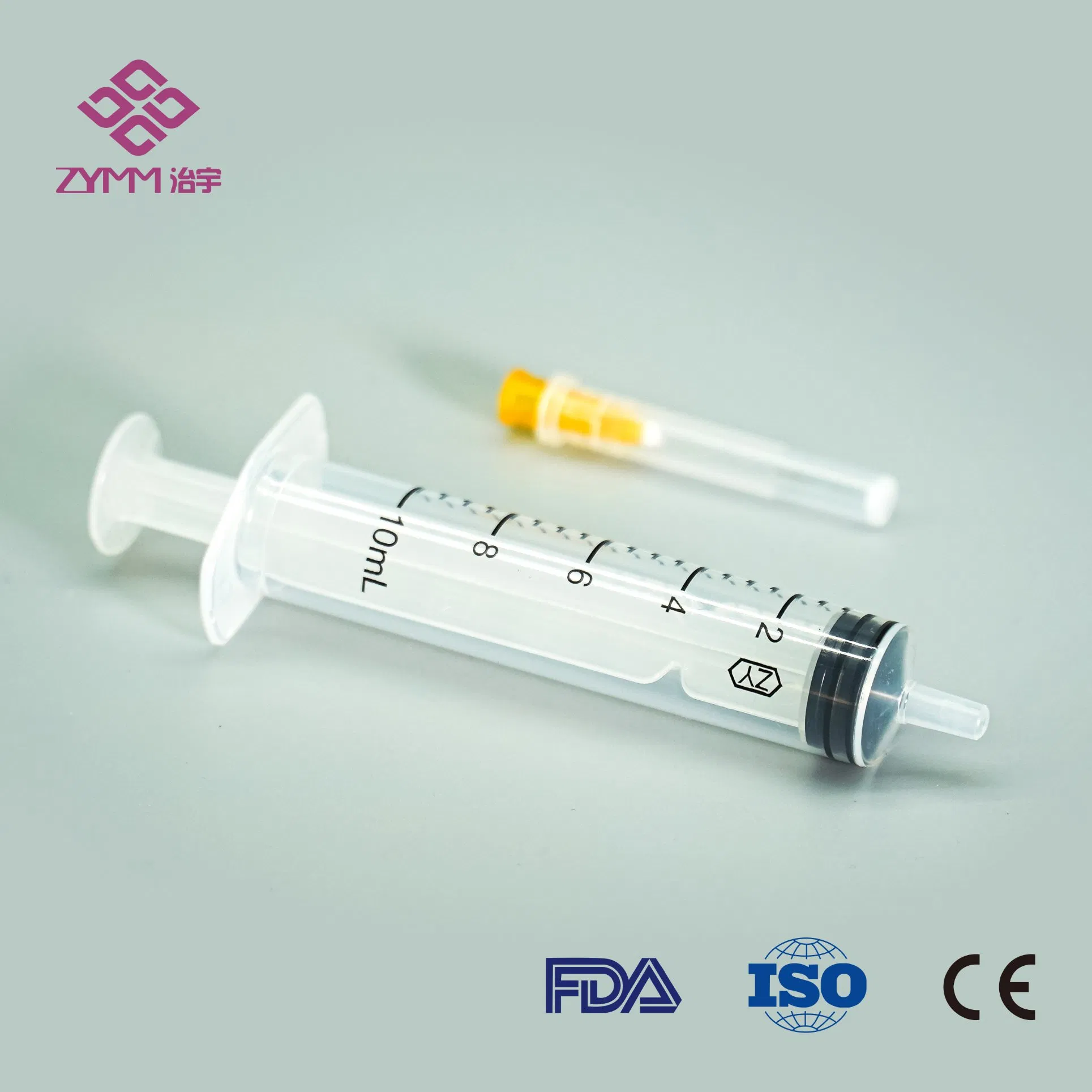Disposable Plastic Medical Sterile Injection Syringe with 3 Part 1ml-150ml Luer Slip/Luer Lock for Single Use for Vaccine Injection with CE FDA 510K SGS ISO