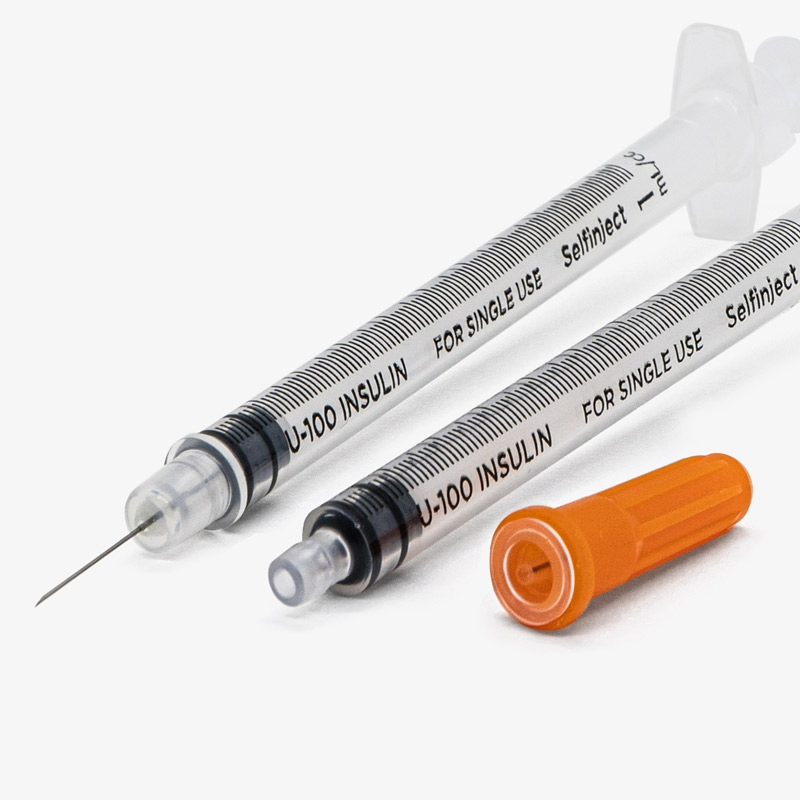 Safety U-100, U-50, U-30 Insulin Syringe with Needle Shield ISO13485 Factory
