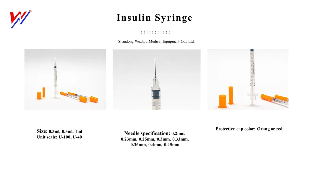 Medical Supply Insulin Syringe with FDA CE ISO Approved
