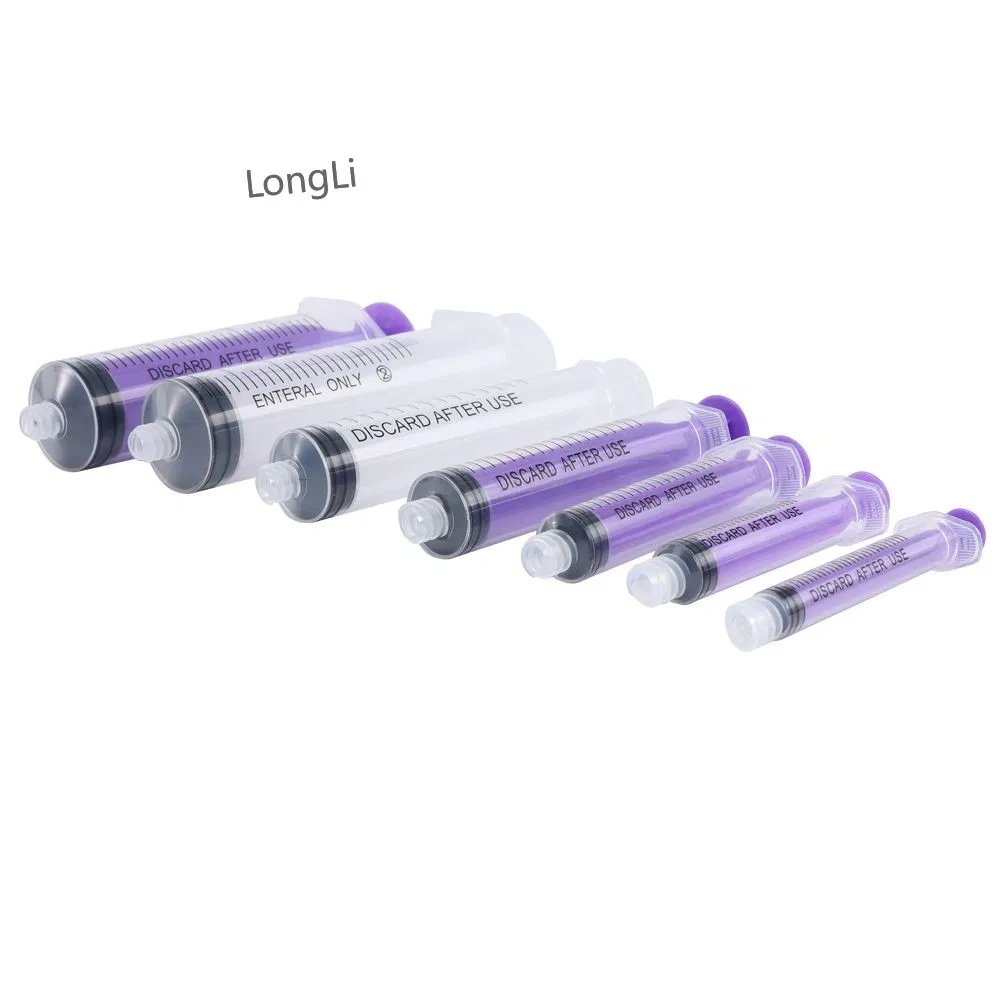 Medical Colorful Plastic Oral Feeding Syringe with Tip Cap