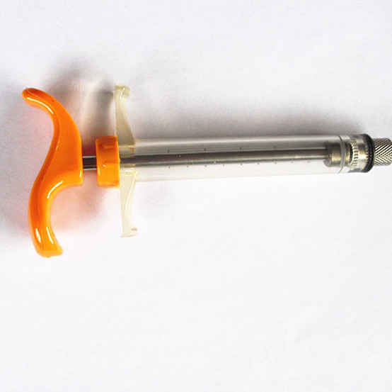 Dose Syringe Unbreakable Plastic Barrel Luer Lock Livestock Veterinary TPX Orange Color