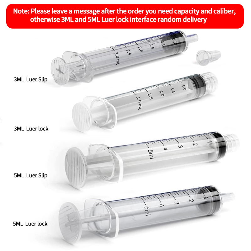 Factory Spot 3ml 5ml Luer Lock Syringe Food Syringe Plastic Disposable Veterinary Poultry Luer slip Syringe 5ml