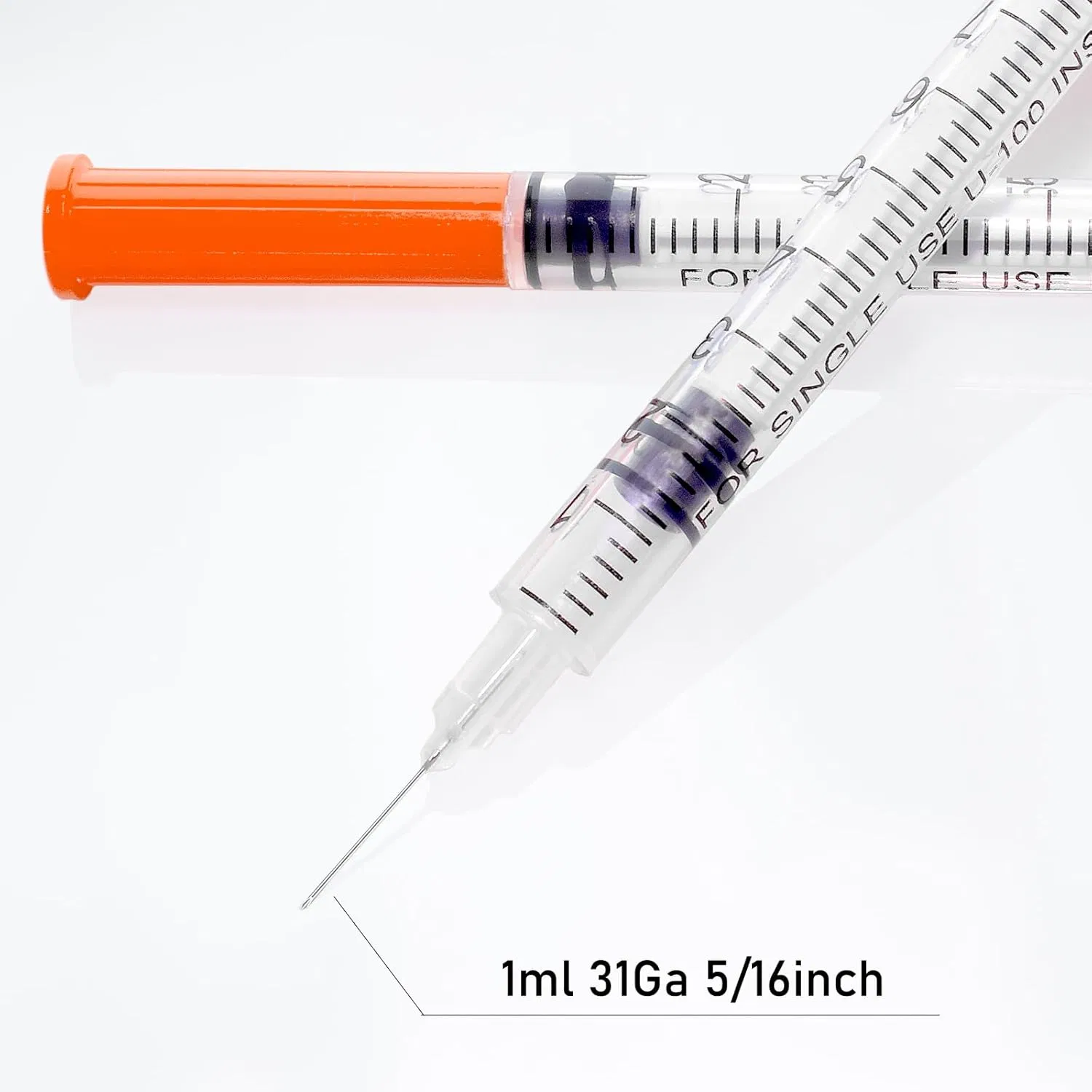 0.5ml 1ml 2ml Injection Disposable Safety Sterile Injection Plastic Medical Insulin Syringe